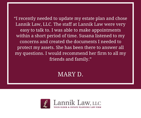 Note of appreciation from client Mary D.
