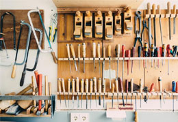 Tools on stand
